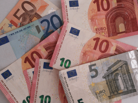 money notes euros europe