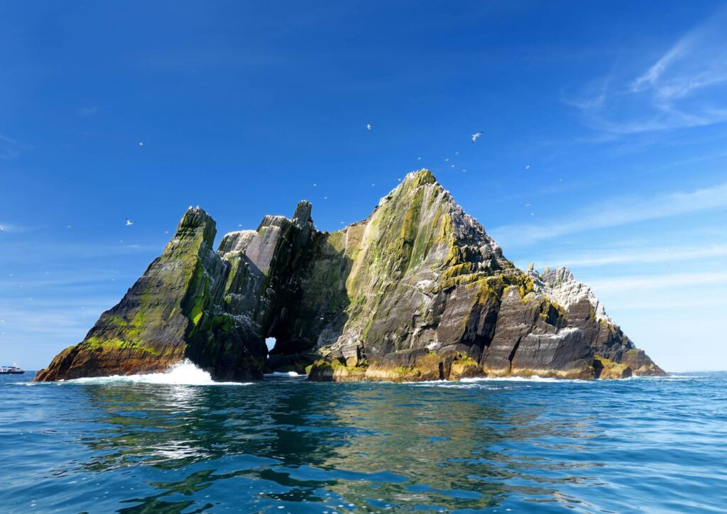 Photo of the little Skellig taken from the boat tour during Exploring Skellig Michael