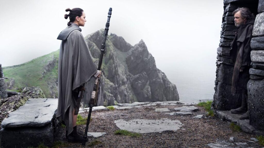 Behind the scenes of The Last Jedi. Filmed on Skellig Island